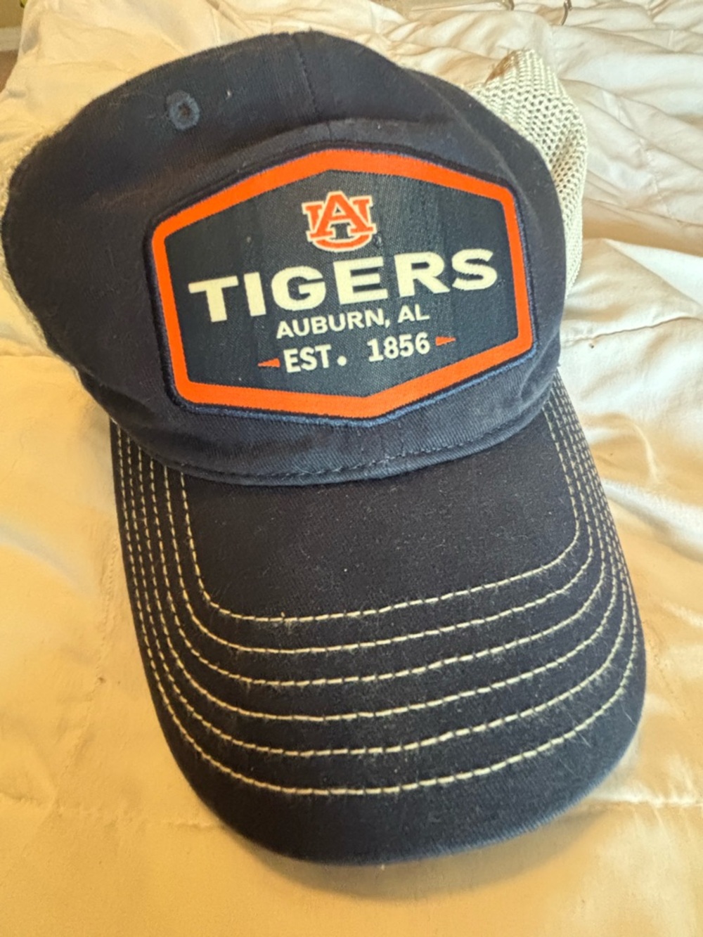 Auburn Tigers Navy and Orange Patch Trucker Hat